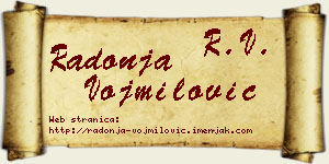 Radonja Vojmilović vizit kartica